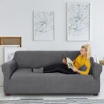 Stretch Sofa Slipcover dark grey