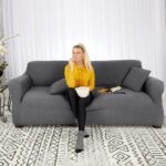 Stretch Sofa Slipcover dark grey