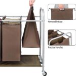 Rolling Laundry Hamper 3 Bags