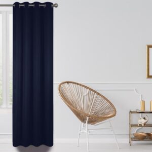 rod pocket Curtains dark blue