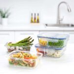 JinaMart Glass Food Storage Containers Lids 10pcs