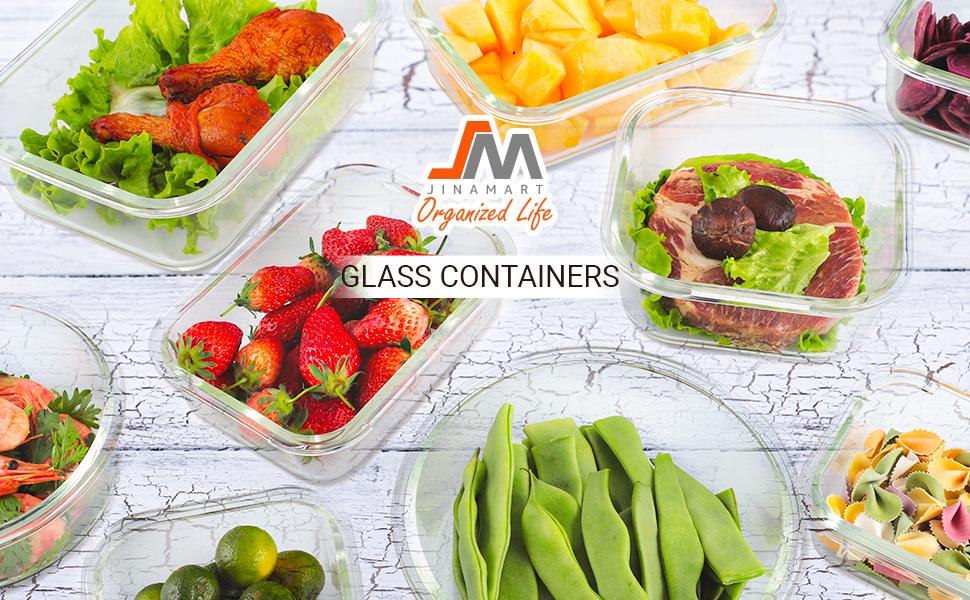 Jinamart Glass Food Storage Containers 3