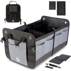 JinaMart Car Trunk Organizer with Car Seat – Collapsible Storage Trunk