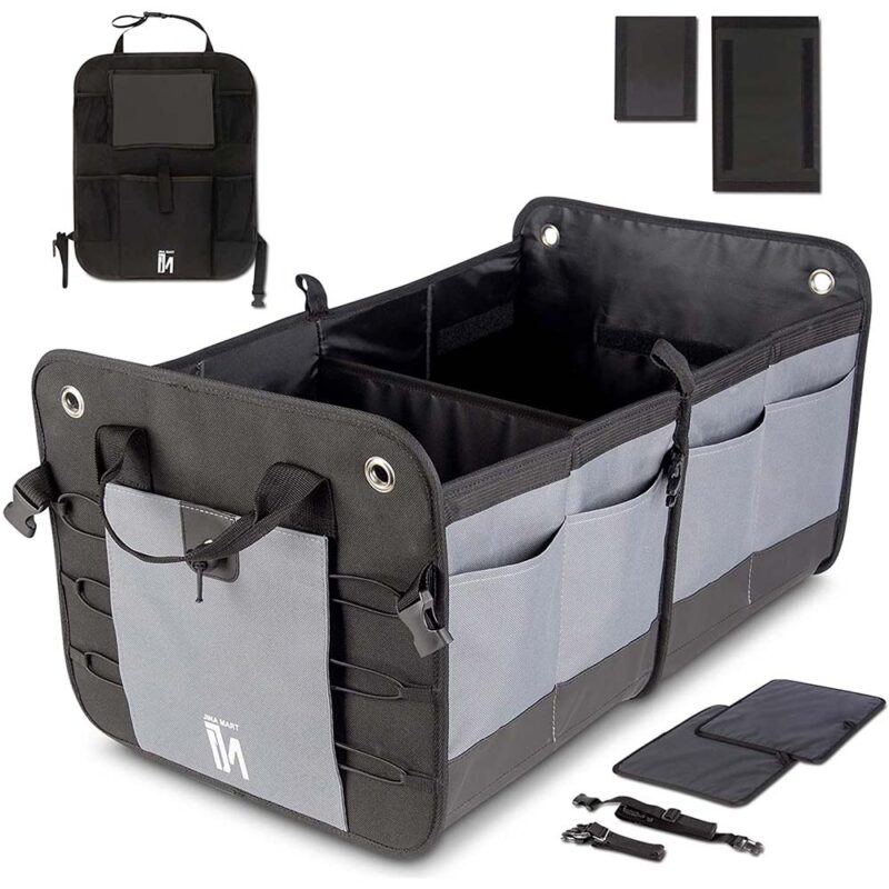 Large Car Trunk Organizer Gray 5 1
