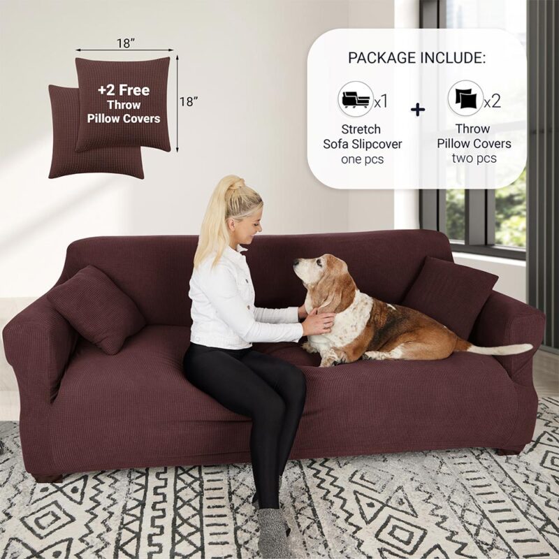 Sofacover loveseat chocolate