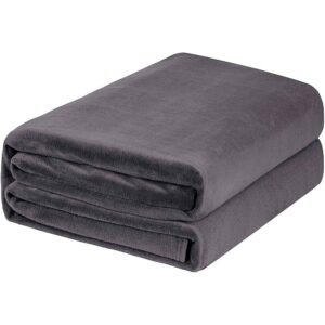 Velvet Plush Throw Blanket dark grey 5