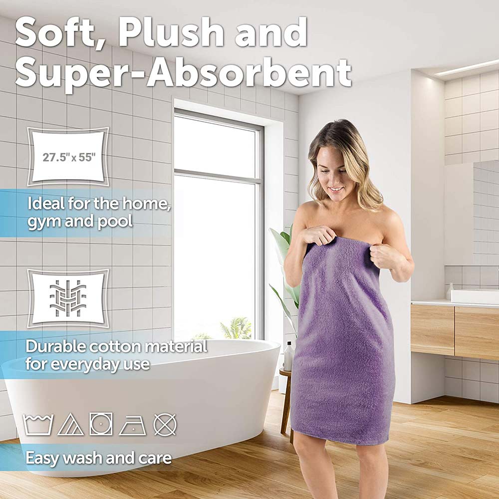 Soft Bath Towels Ultra Absorbent 100% Cotton Eco-Friendly Set 600 GSM
