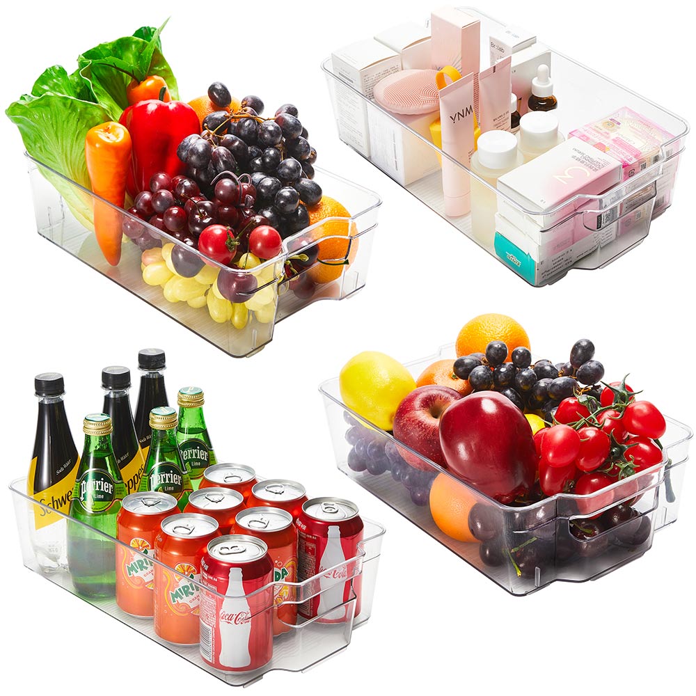 8pcs Refrigerator Organizer Bins, Multi-dimension Mini Fridge Organizer,  Fridge Organizer And Storage, 4 Sizes Fruit Container For Refrigerator With  L