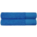 Premium Super Soft Bath Towels Ultra Absorbent 100% Cotton Eco-Friendly Set 650 GSM - Royal Blue, 2 PCS