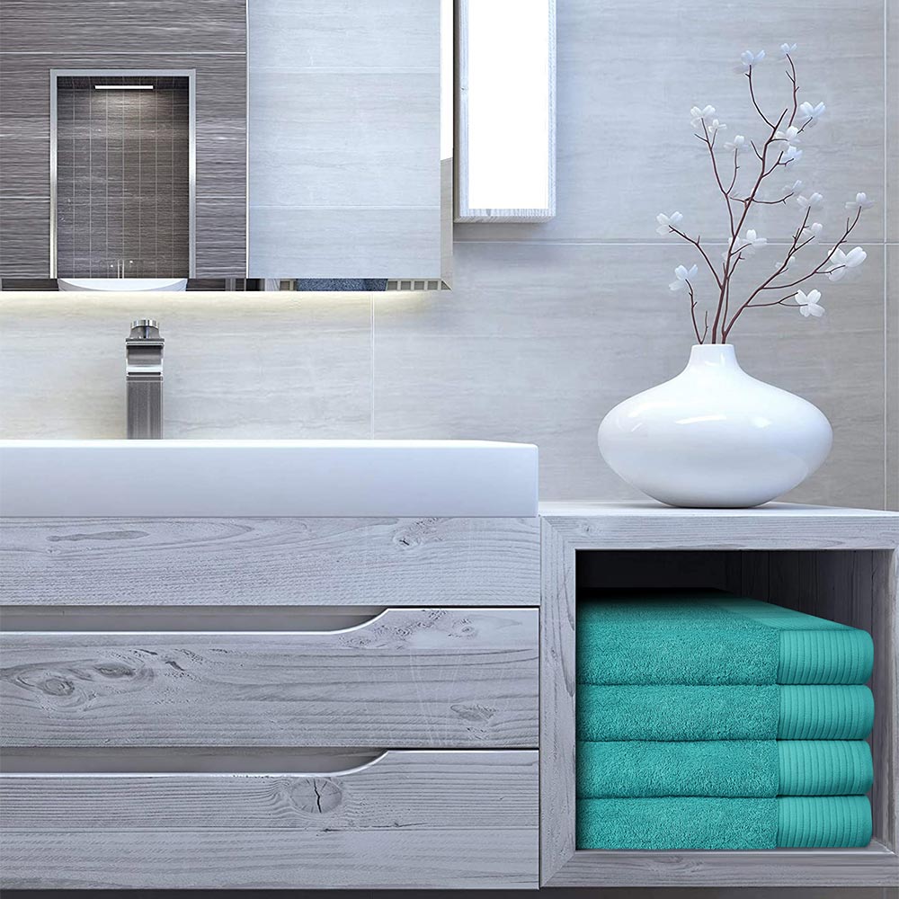 Soft Bath Towels Ultra Absorbent 100% Cotton Eco-Friendly Set 600 GSM