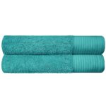 Premium Super Soft Bath Towels Ultra Absorbent 100% Cotton Eco-Friendly Set 650 GSM - Teal, 2 PCS