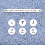 Soft Bath Towels Ultra Absorbent 100% Cotton Eco-Friendly Set 600 GSM