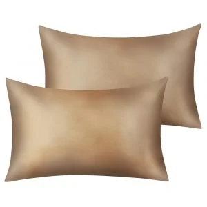 Silky Satin Pillowcase Hypoallergenic Camel