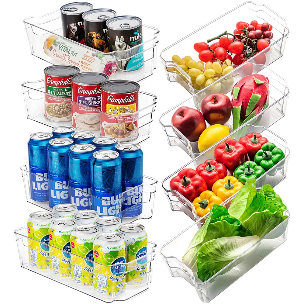  Set Of 6 Refrigerator Organizer Bins - Stackable