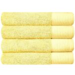 Soft Bath Towels Ultra Absorbent 100% Cotton Eco-Friendly Set 600 GSM - 4 PCS, Yellow