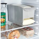 Jinamart Milk Bag Organizer and Milk Cup Container, Milk Bag Holder for Fridge, Grey