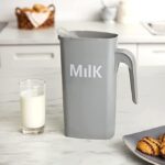 Jinamart Milk Bag Organizer and Milk Cup Container, Milk Bag Holder for Fridge, Grey