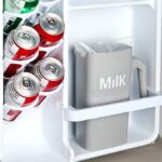 Jinamart Milk Bag Organizer and Milk Cup Container, Milk Bag Holder for Fridge, Grey